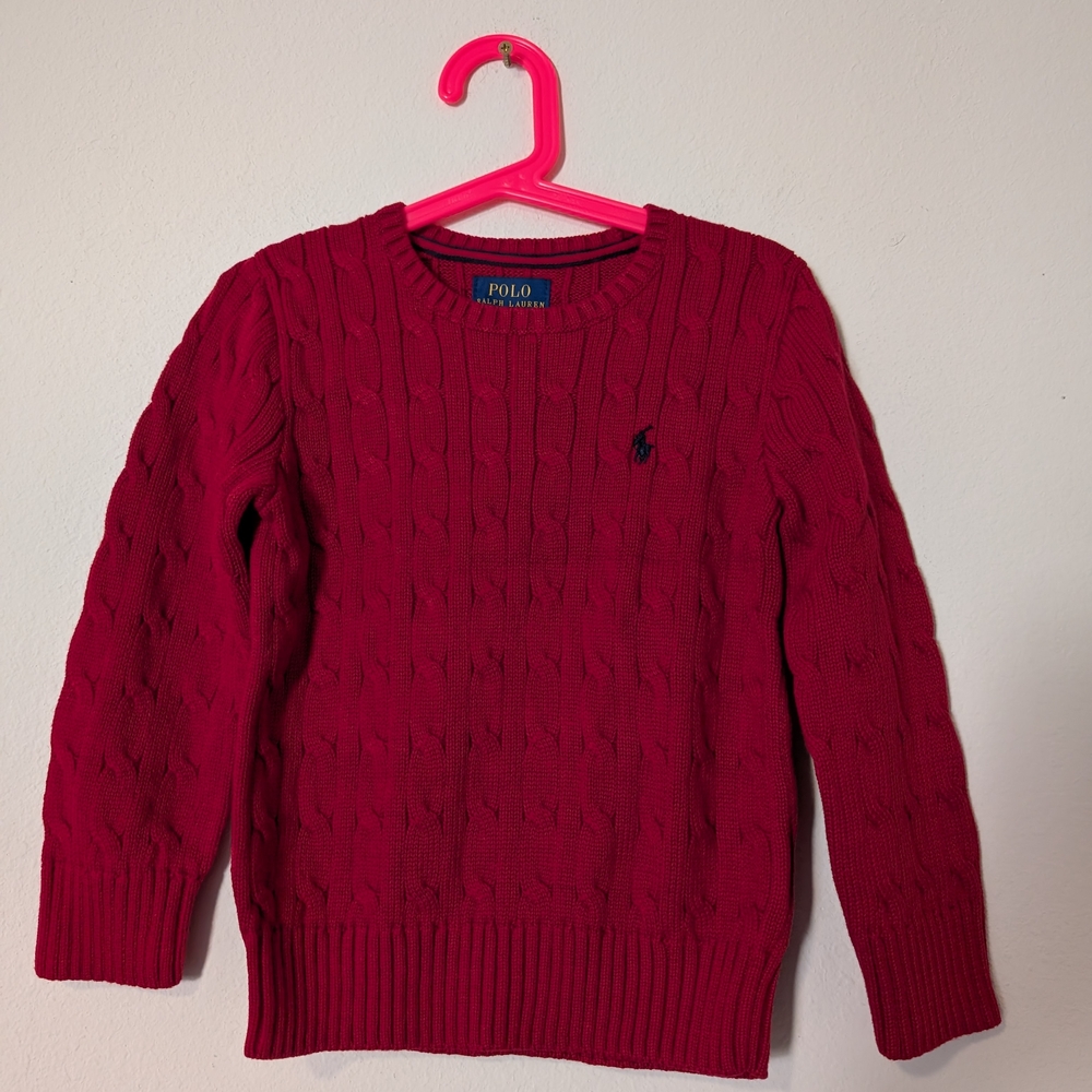 Polo by Ralph Lauren Kids Red Knit Sweater - Picture 2 of 8